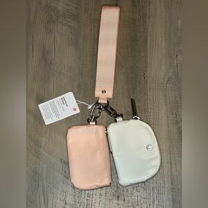 lululemon athletica Pink and Cream Key & Card Holder Strap Set